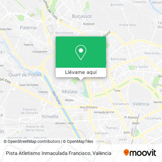 Mapa Pista Atletismo Inmaculada Francisco