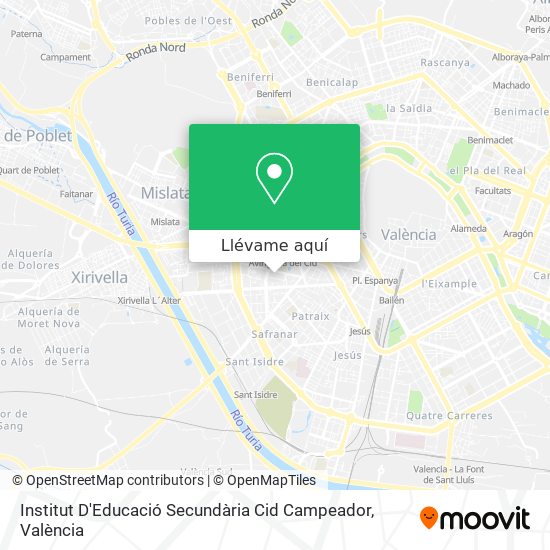 Mapa Institut D'Educació Secundària Cid Campeador
