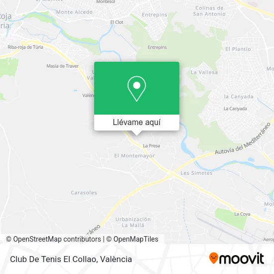Mapa Club De Tenis El Collao
