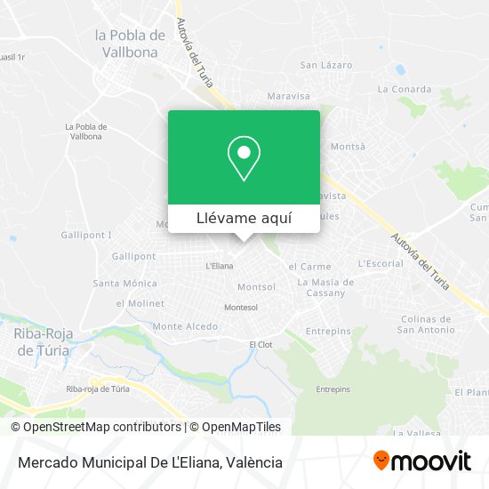 Mapa Mercado Municipal De L'Eliana