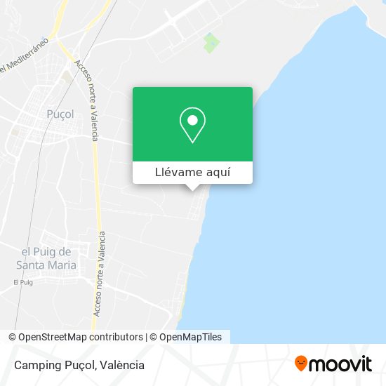 Mapa Camping Puçol