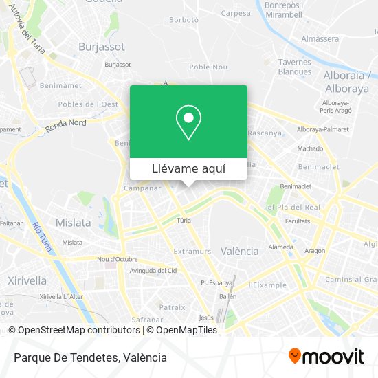 Mapa Parque De Tendetes