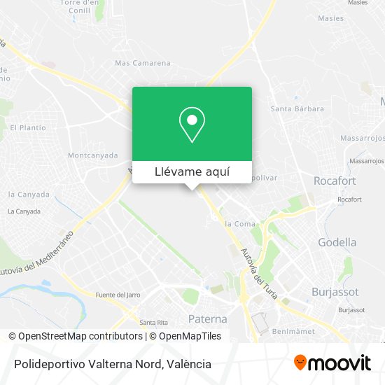 Mapa Polideportivo Valterna Nord