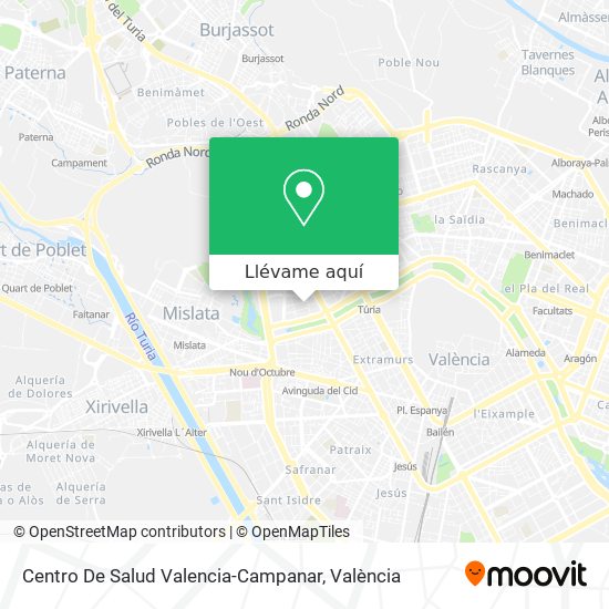 Mapa Centro De Salud Valencia-Campanar