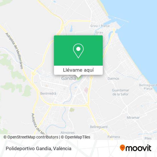 Mapa Polideportivo Gandia