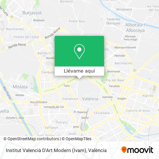 Mapa Institut Valencià D'Art Modern (Ivam)