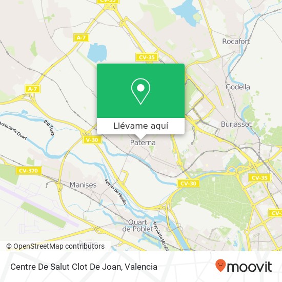 Mapa Centre De Salut Clot De Joan