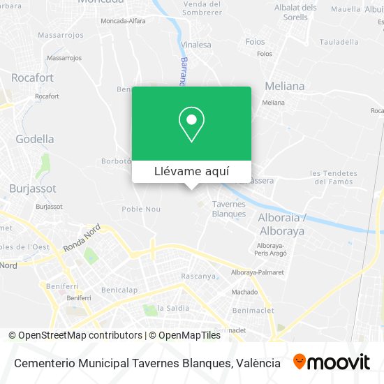 Mapa Cementerio Municipal Tavernes Blanques
