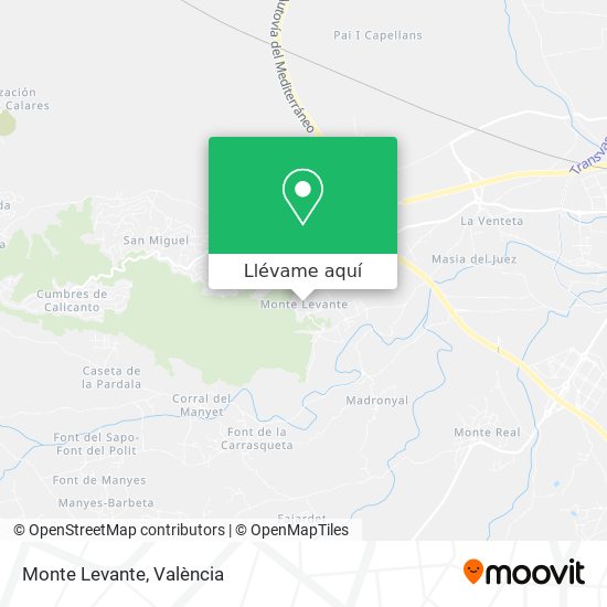 Mapa Monte Levante