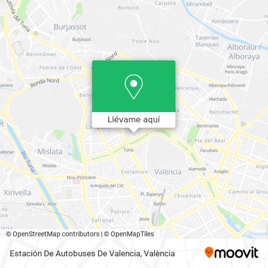 Mapa Estación De Autobuses De Valencia
