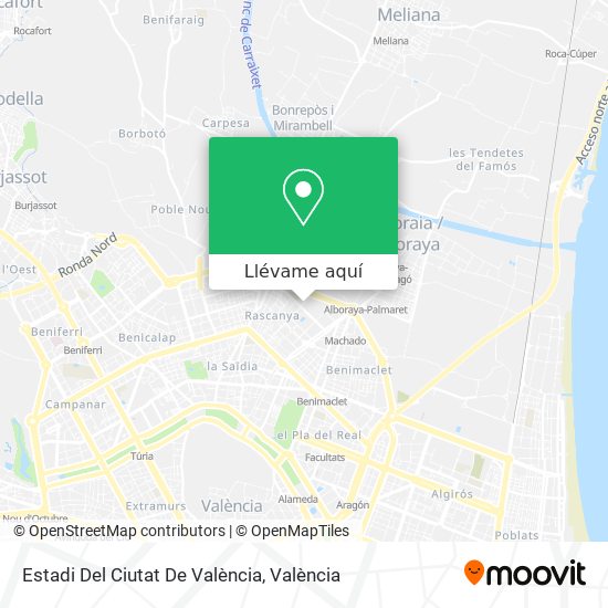 Mapa Estadi Del Ciutat De València