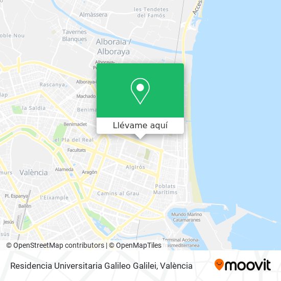 Mapa Residencia Universitaria Galileo Galilei