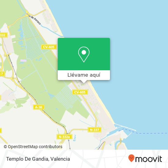 Mapa Templo De Gandia