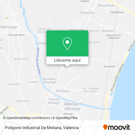 Mapa Polígono Industrial De Meliana