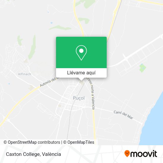 Mapa Caxton College