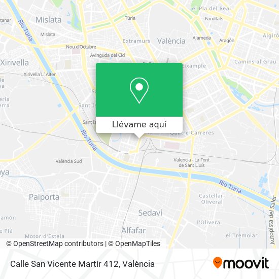 Mapa Calle San Vicente Martír 412