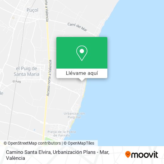 Mapa Camino Santa Elvira, Urbanización Plans - Mar