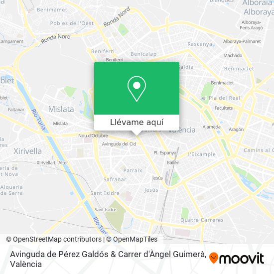 Mapa Avinguda de Pérez Galdós & Carrer d'Àngel Guimerà
