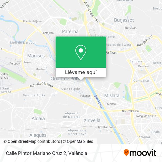 Mapa Calle Pintor Mariano Cruz 2