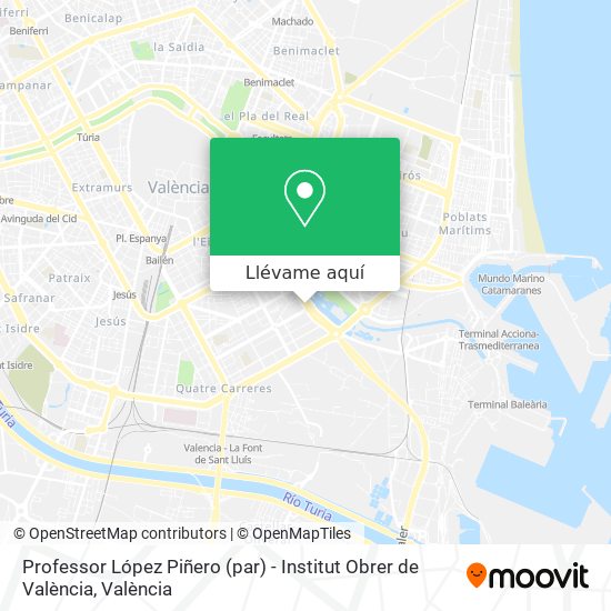 Mapa Professor López Piñero (par) - Institut Obrer de València