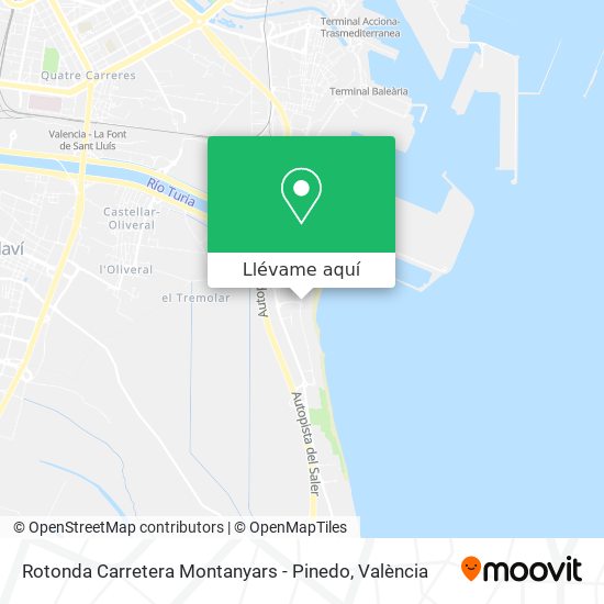 Mapa Rotonda Carretera Montanyars - Pinedo