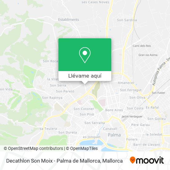 Mapa Decathlon Son Moix - Palma de Mallorca