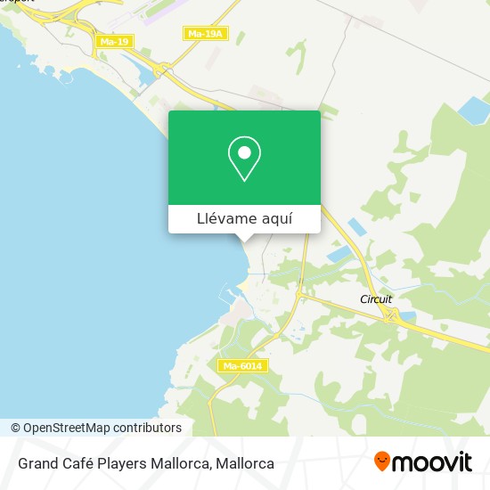 Mapa Grand Café Players Mallorca
