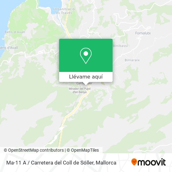 Mapa Ma-11 A / Carretera del Coll de Sóller