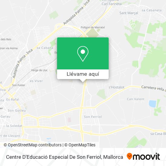 Mapa Centre D'Educació Especial De Son Ferriol