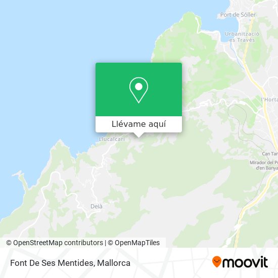 Mapa Font De Ses Mentides