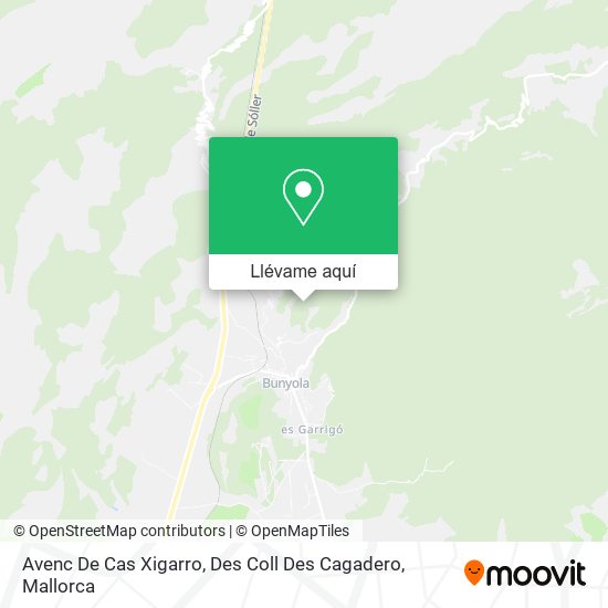 Mapa Avenc De Cas  Xigarro, Des Coll Des Cagadero