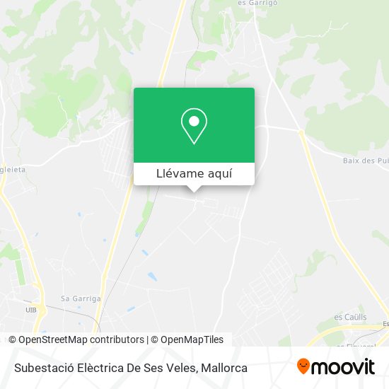 Mapa Subestació Elèctrica De Ses Veles