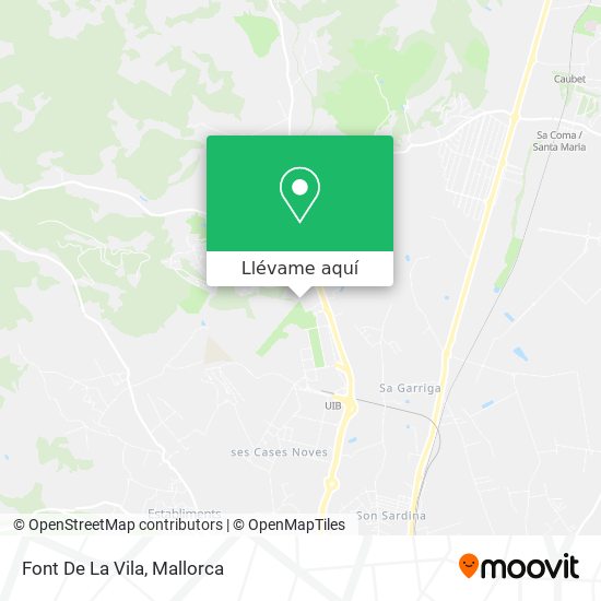 Mapa Font De La Vila