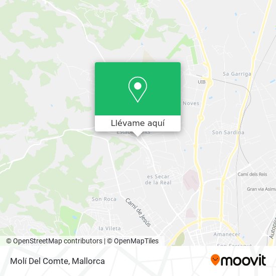 Mapa Molí Del Comte