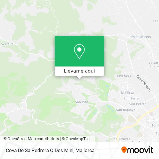 Mapa Cova De Sa Pedrera O Des Mini