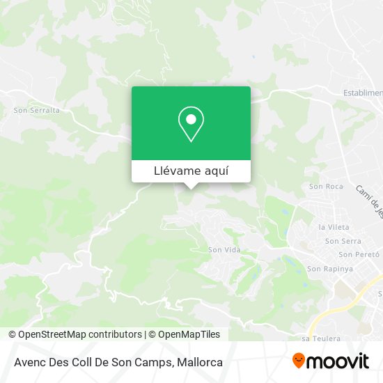 Mapa Avenc Des Coll De Son Camps