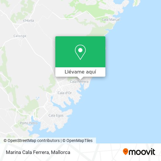 Mapa Marina Cala Ferrera