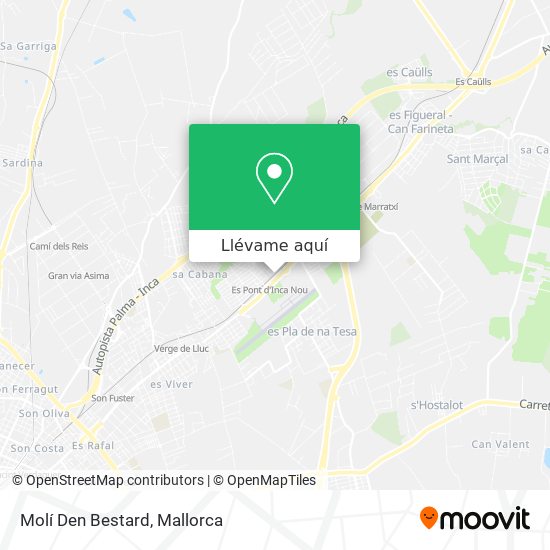 Mapa Molí Den Bestard