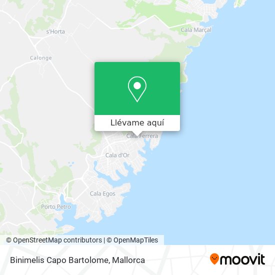 Mapa Binimelis Capo Bartolome