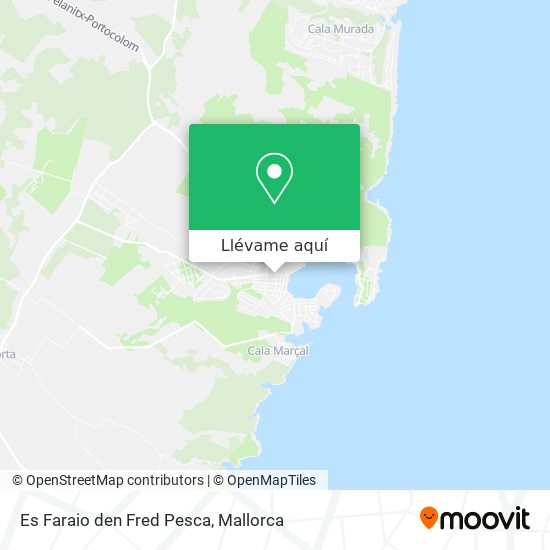 Mapa Es Faraio den Fred Pesca