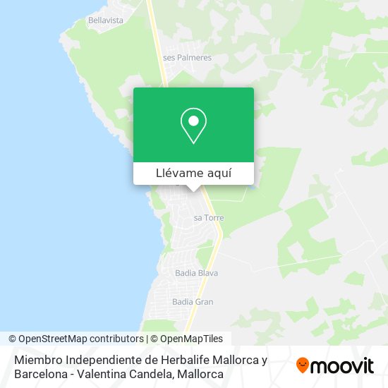 Mapa Miembro Independiente de Herbalife Mallorca y Barcelona - Valentina Candela