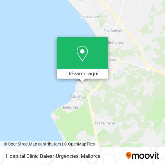 Mapa Hospital Clinic Balear-Urgències