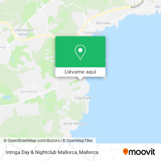 Mapa Intriga Day & Nightclub Mallorca