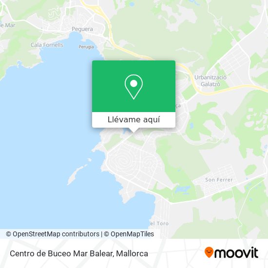 Mapa Centro de Buceo Mar Balear