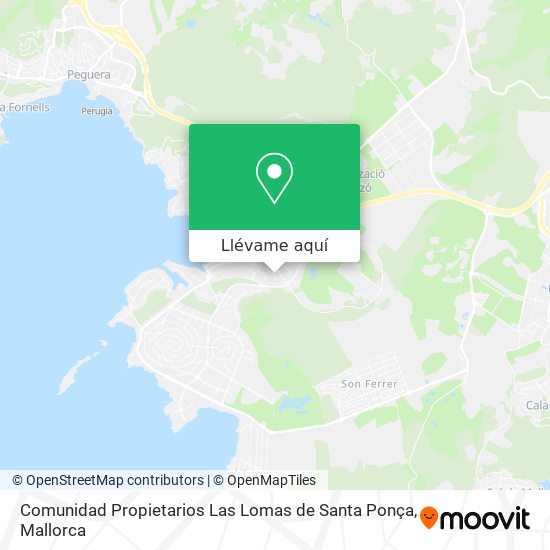 Mapa Comunidad Propietarios Las Lomas de Santa Ponça