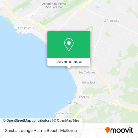 Mapa Shisha Lounge Palma Beach