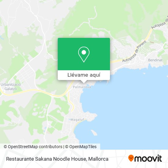 Mapa Restaurante Sakana Noodle House