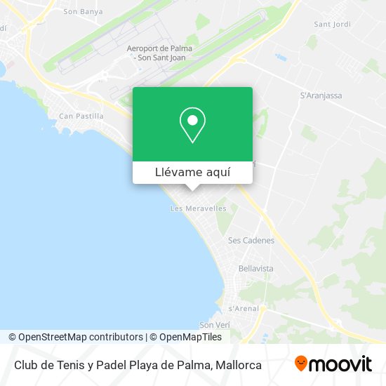 Mapa Club de Tenis y Padel Playa de Palma