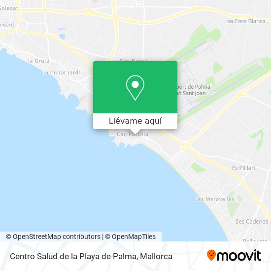 Mapa Centro Salud de la Playa de Palma