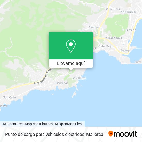 Mapa Punto de carga para vehículos eléctricos